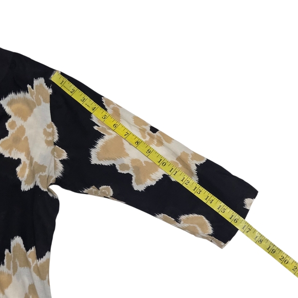 Echo Floral Black and Gold Swimwear Cover-up Women's Medium - Picture 3 of 6